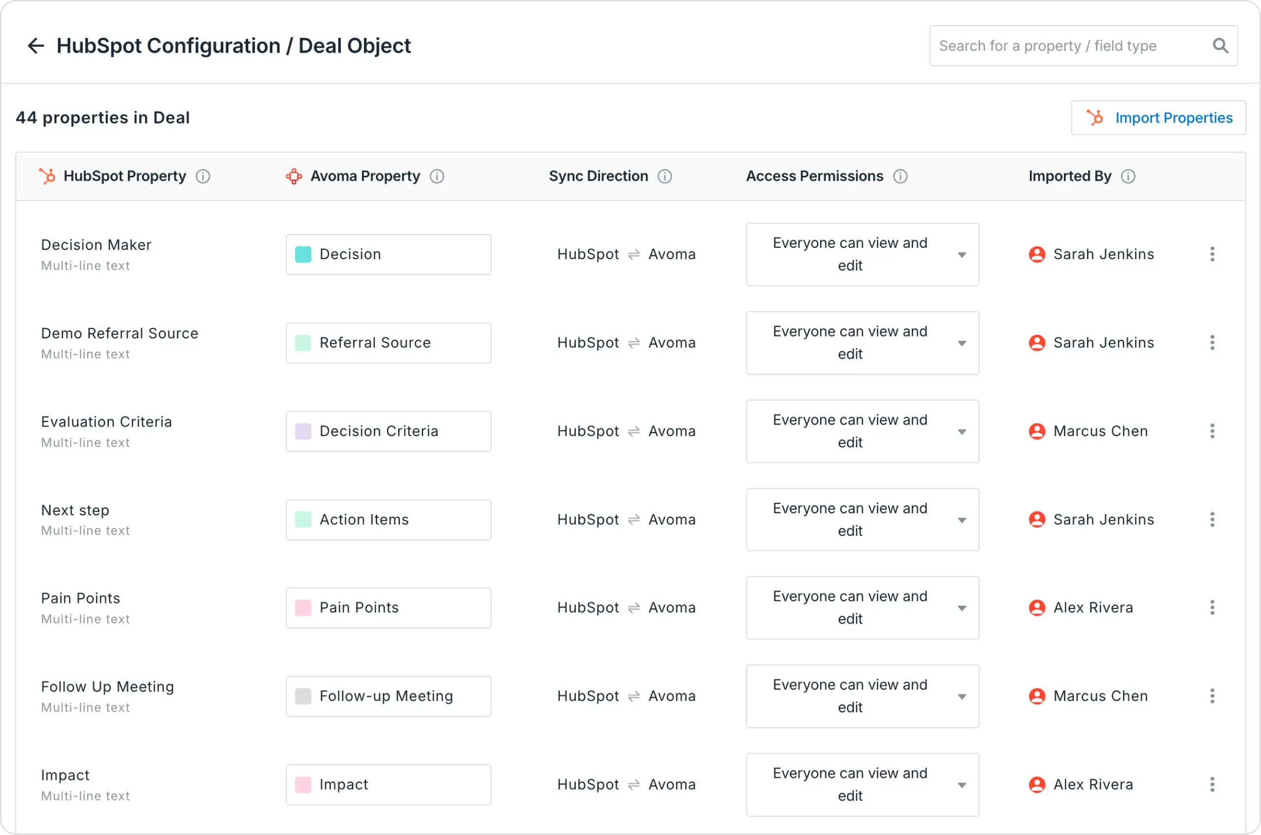 2 way crm sync in Avoma