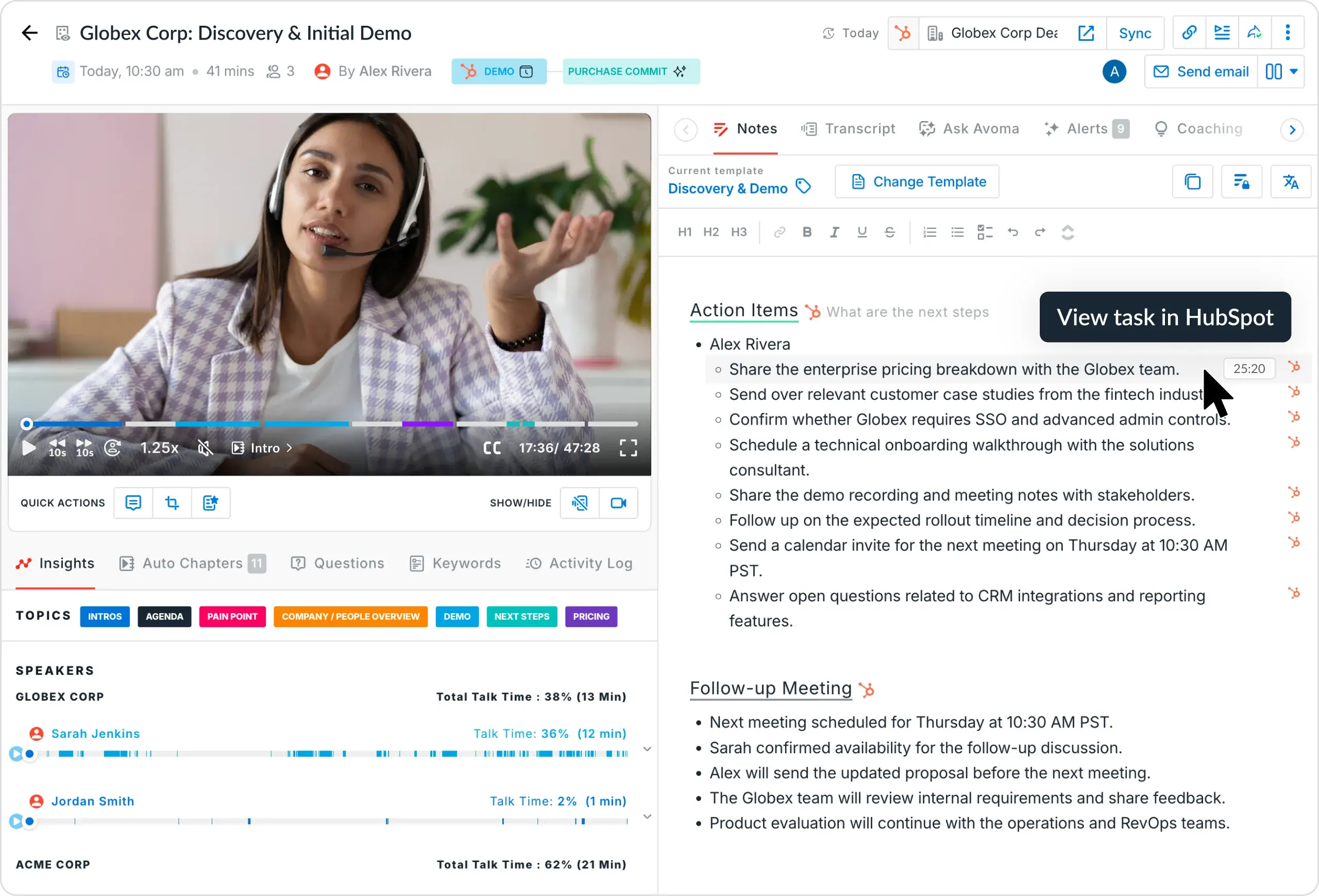 Push tasks directly to your CRM, task management & collaboration tools