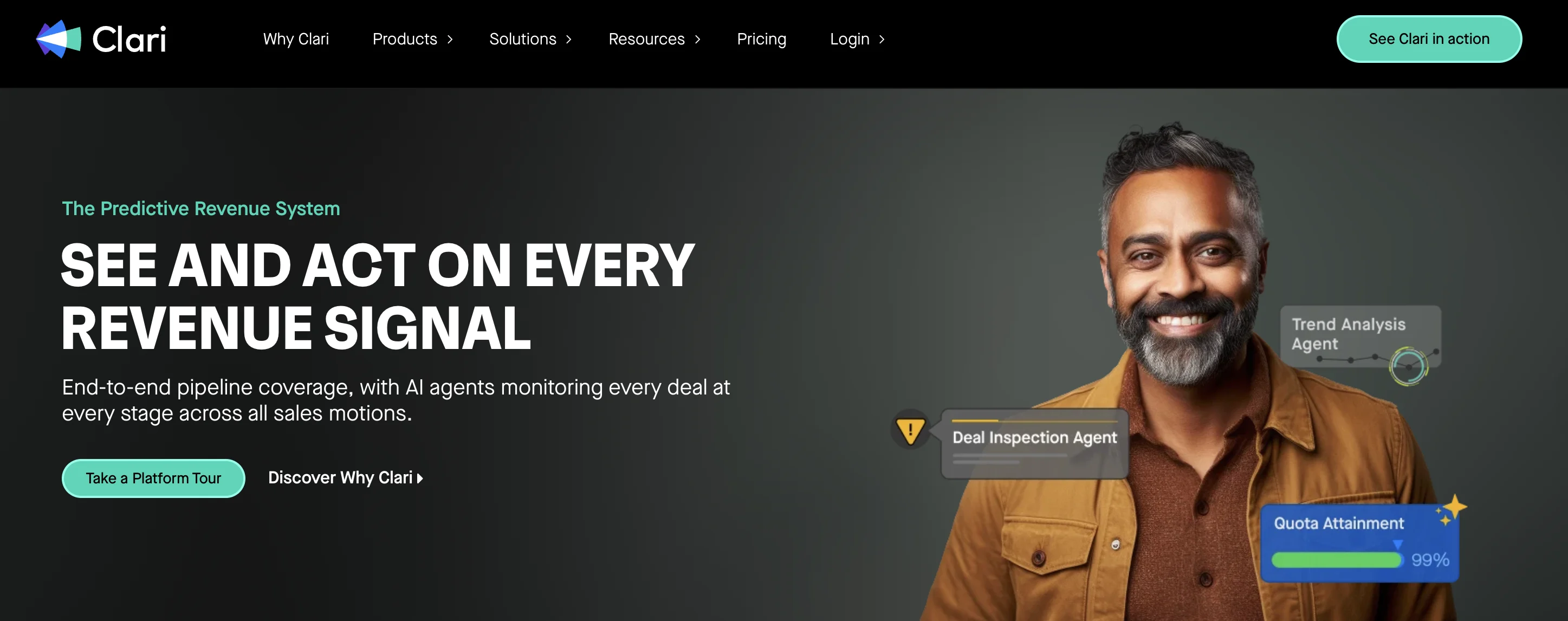 Clari revenue forecasting and pipeline intelligence platform