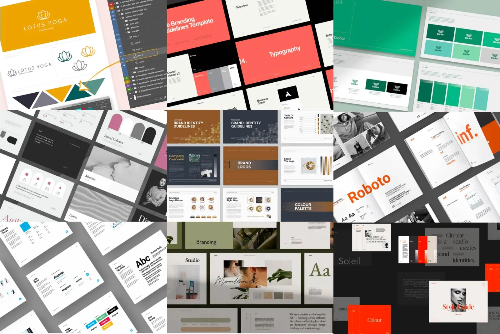 Design Style Guide Examples Simple Brand Guideline Template | Figma