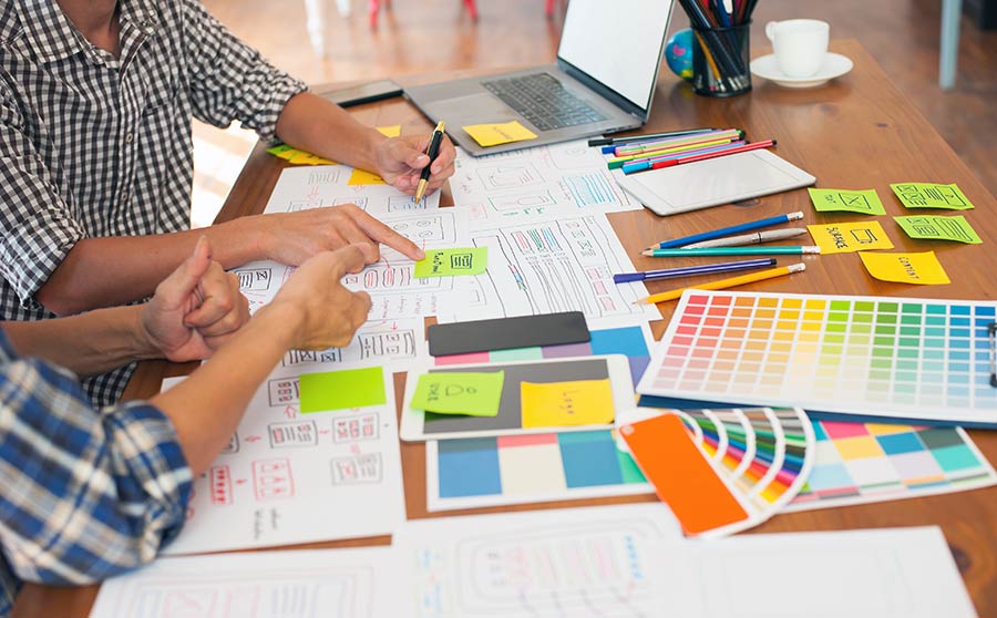 Using template to create a brand style guide.