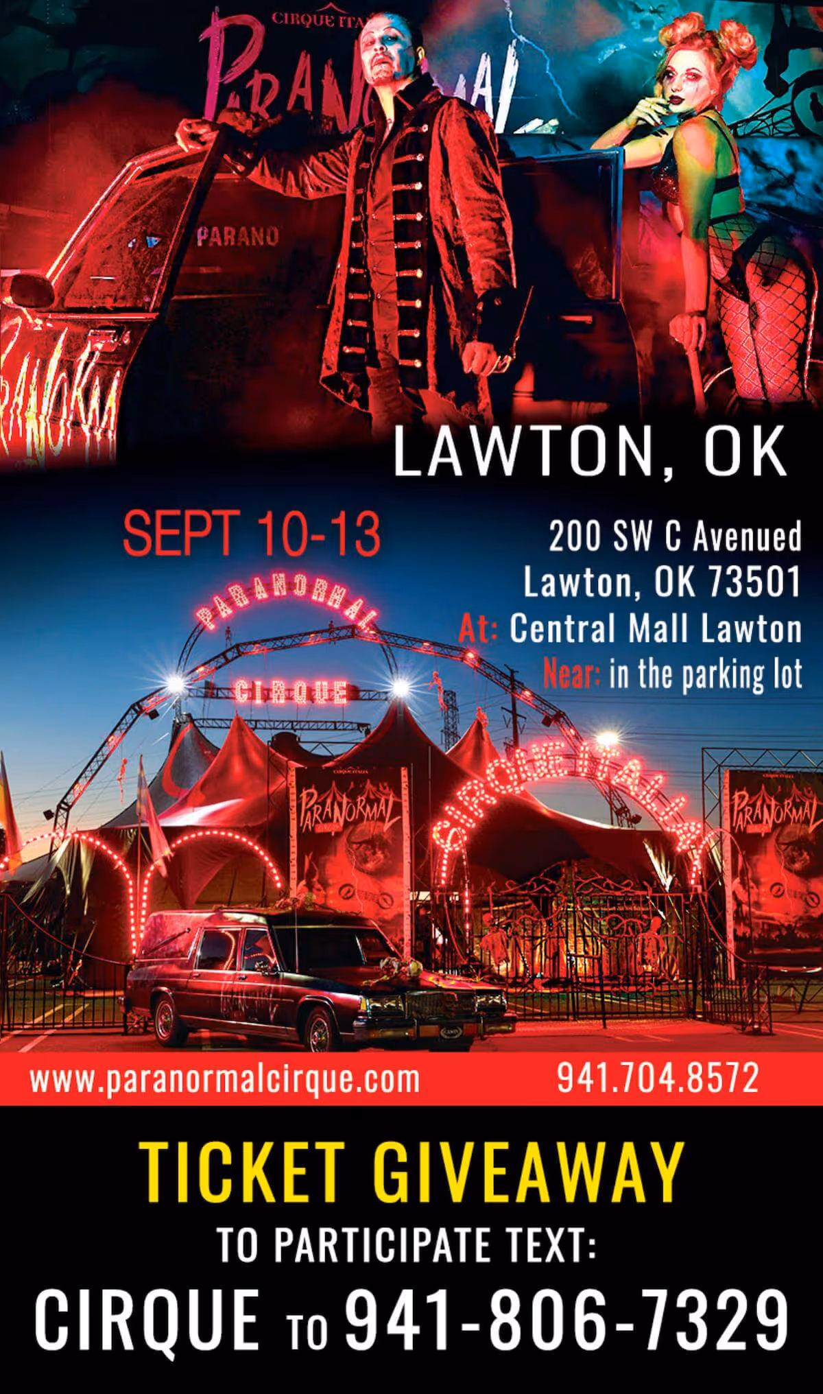 Paranormal Cirque ticket giveaway poster
