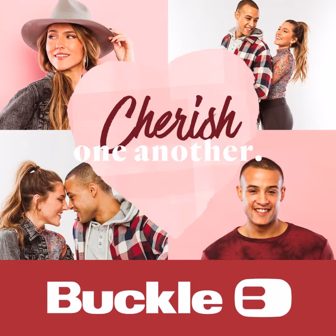 "Cherish one Another" written in a hear surrounded by photos of a young couple