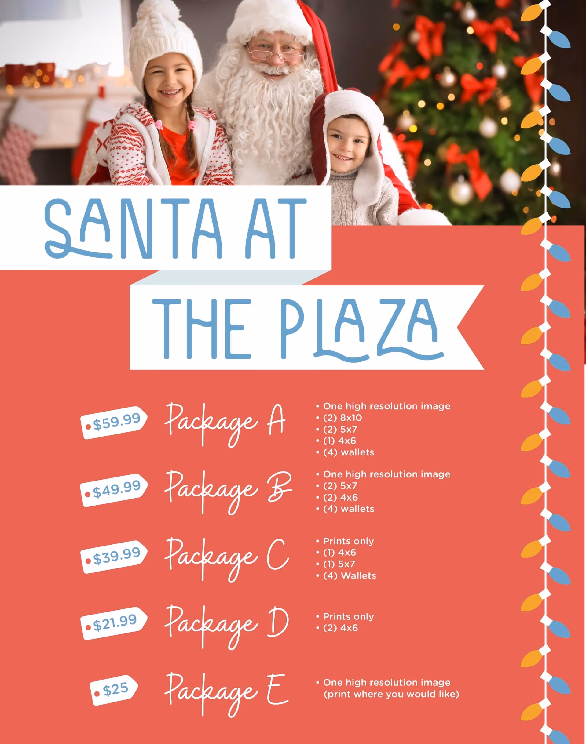 Santa photo packages
