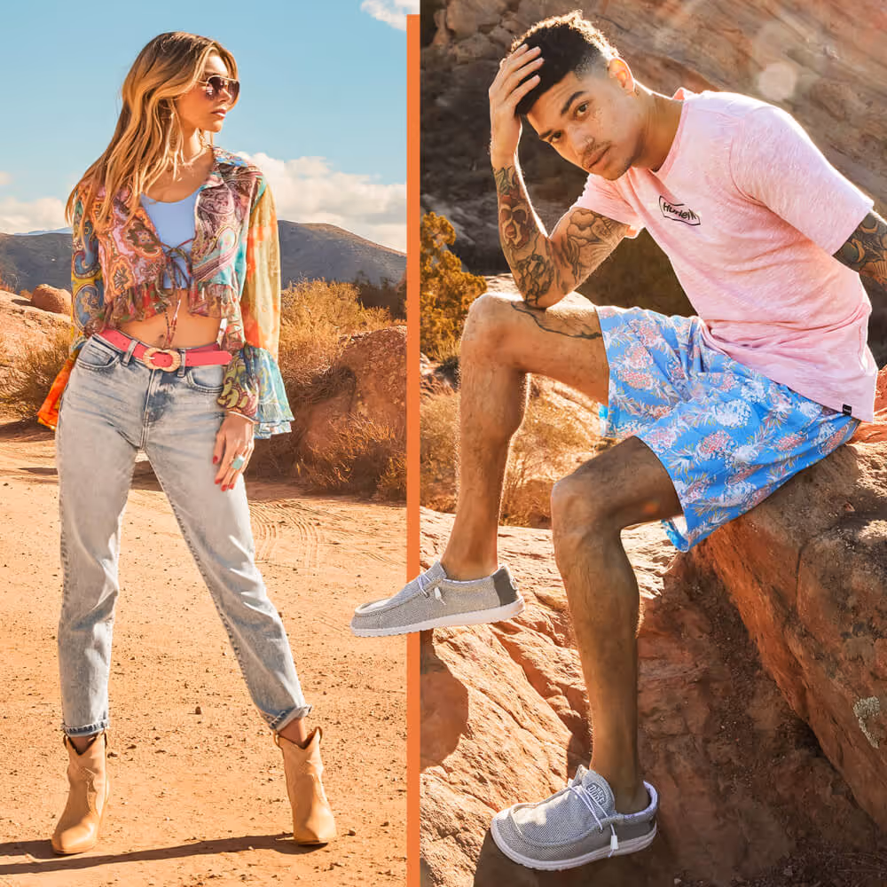 models wearing Buckle spring apparel