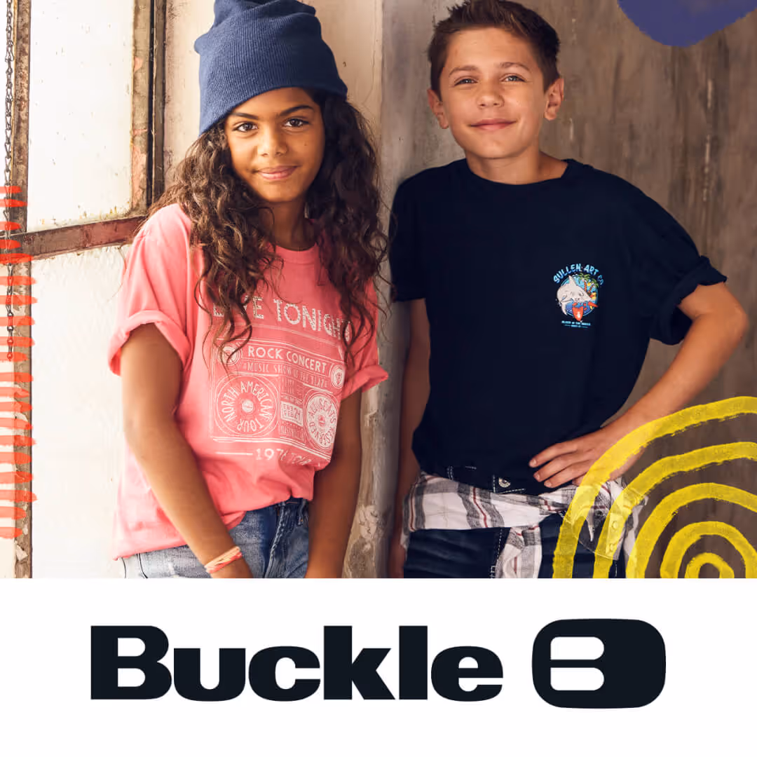 Two preteens wearing Buckle apparel