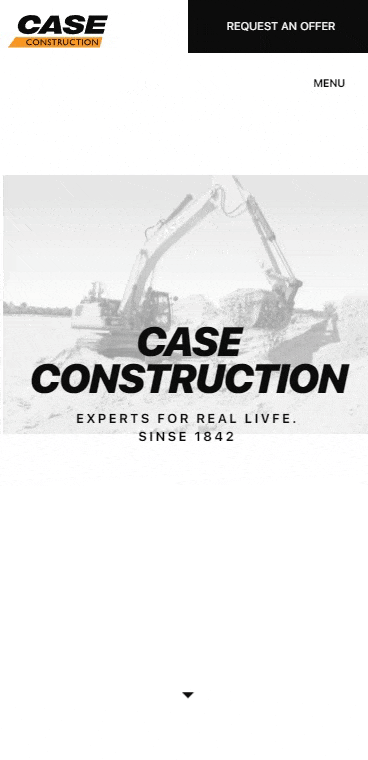 Дизайн и разработка сайта-каталога компании, которая производит крупногабаритную строительную технику, экскаваторы, бульдозеры, погрузчики и т.п. | Кейс дизайнера mdh.graphics