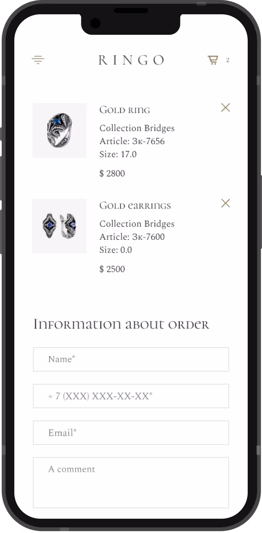 Дизайн интернет-магазина ювелирных изделий | Кейс дизайнера mdh.graphics
