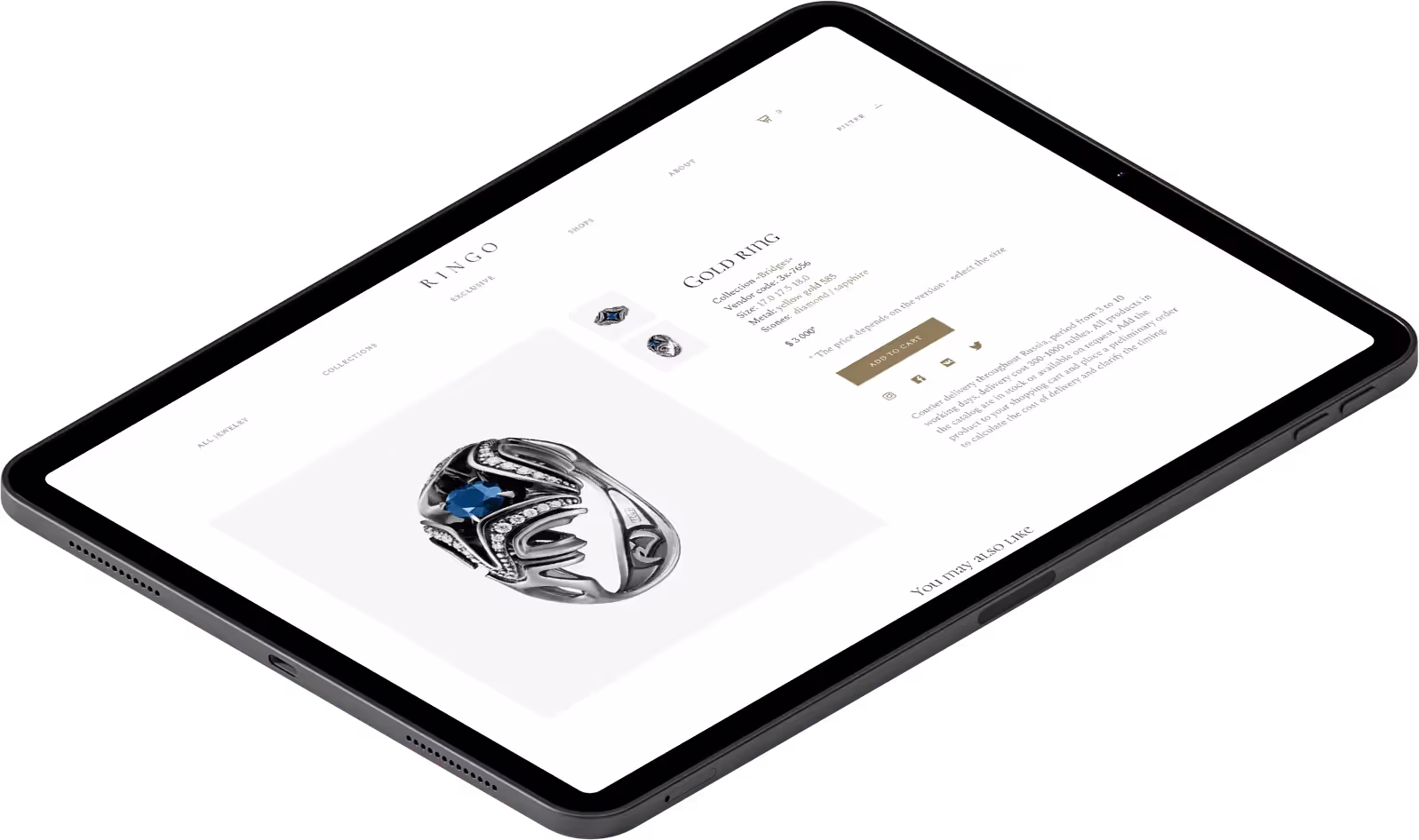 Дизайн интернет-магазина ювелирных изделий | Кейс дизайнера mdh.graphics