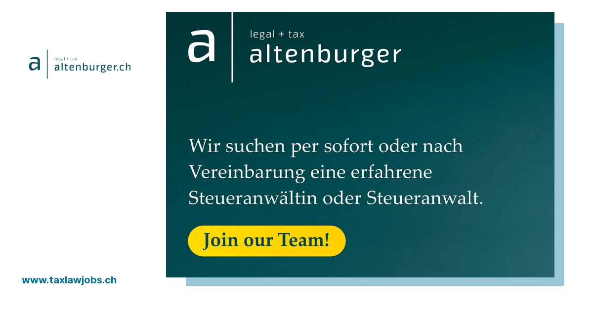 Altenburger Ltd legal + tax – Erfahrene Steueranwältin oder Steueranwalt