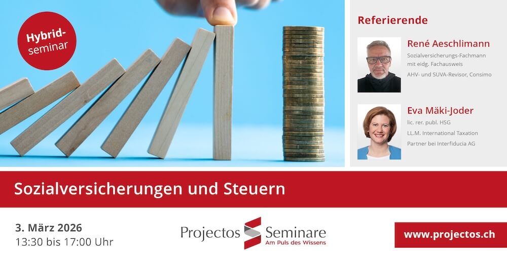 Projectos Seminar – Social security and taxes – Remuneration at personal companies and for self-employed persons | March 3, 2026
