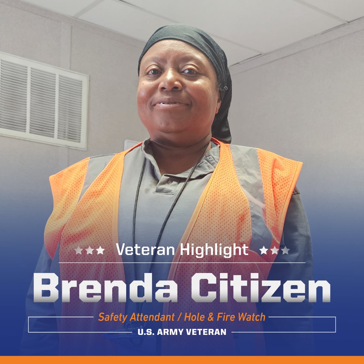 Veteran Highlight: Brenda Citizen, Safety Attendant