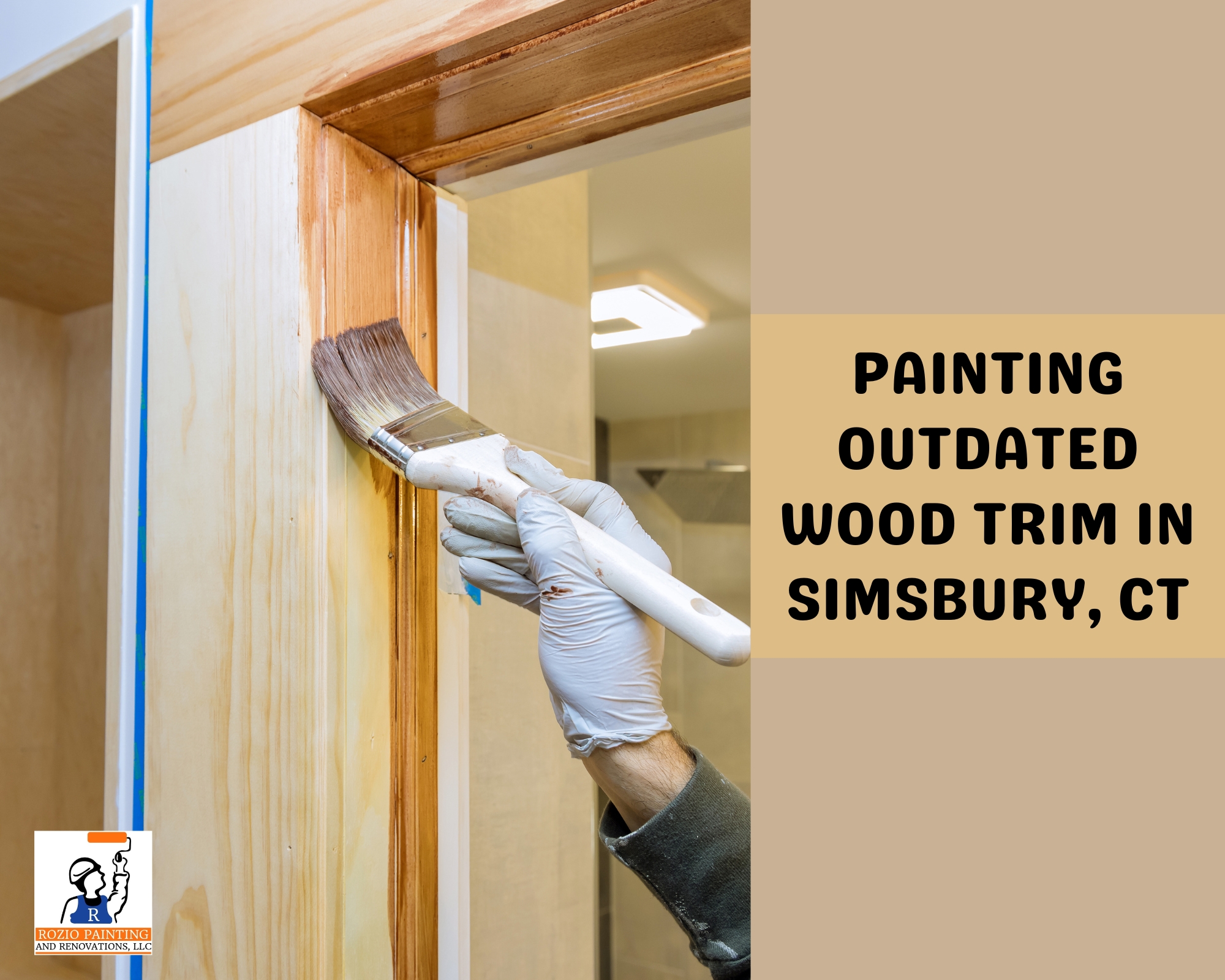Painting Outdated Wood Trim in Simsbury, CT