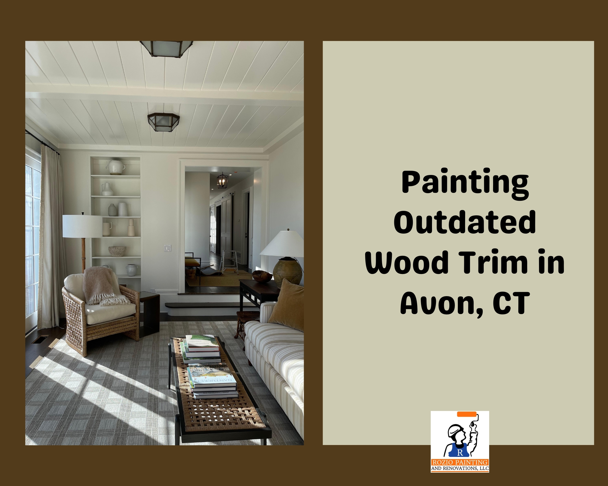 Painting Outdated Wood Trim in Avon, CT