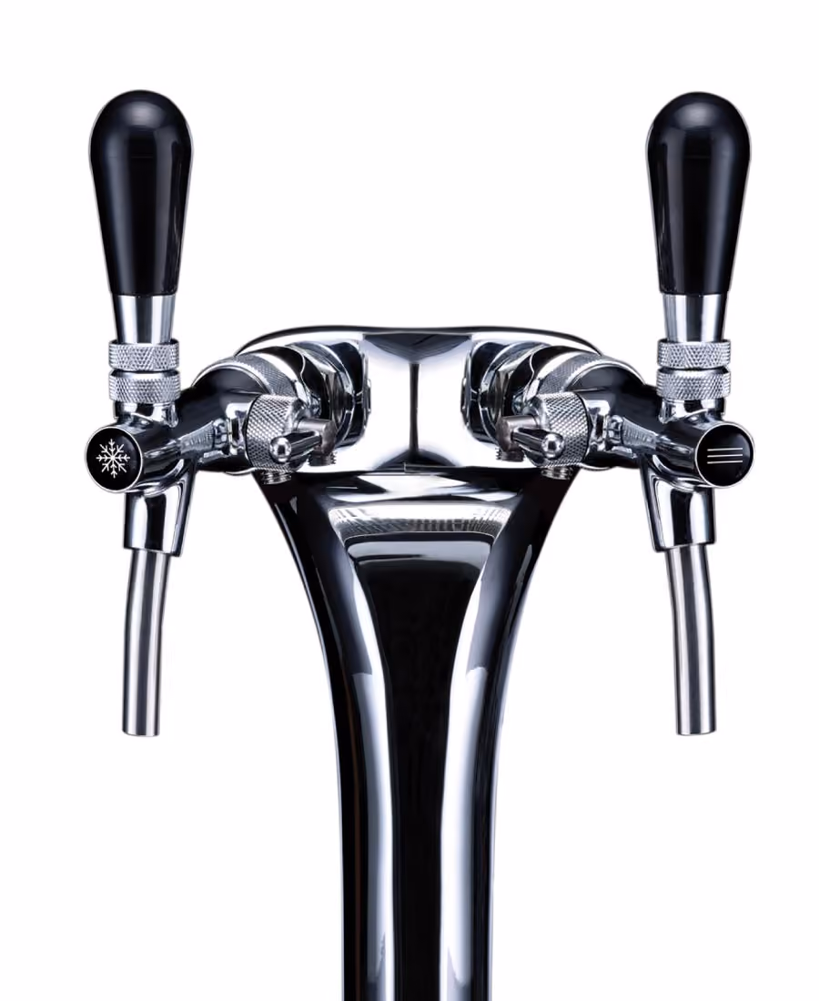 Close-up of the Borg & Overström U2 tap levers