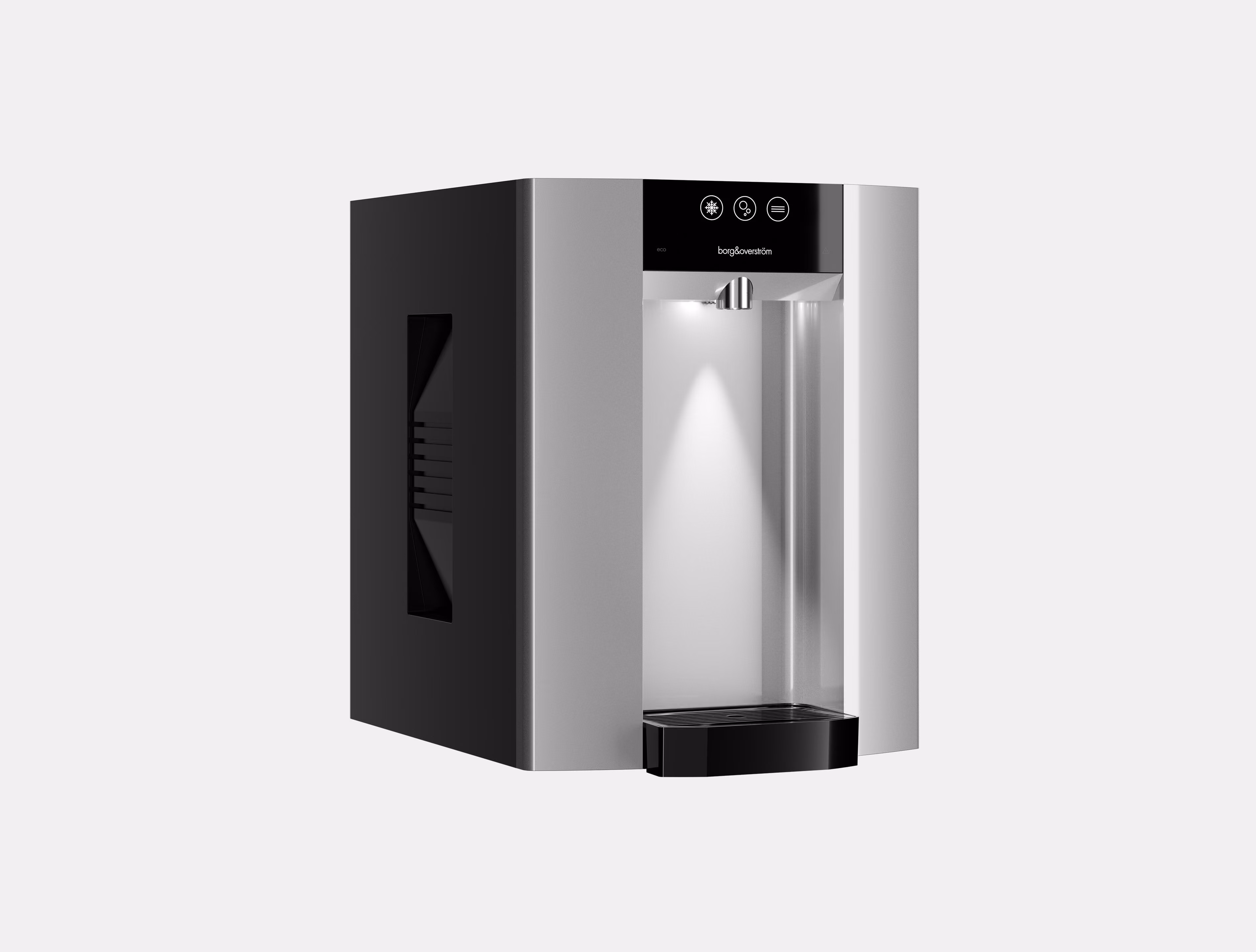 Borg & Overström E6 water dispenser in silver