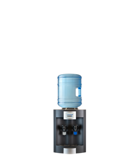 AA First 3300X tabletop bottle-fed water cooler, ambient and chilled