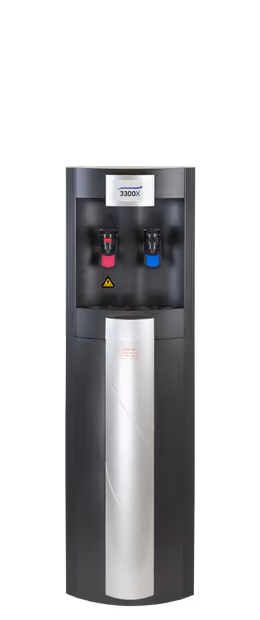 AA First 3300X floor-standing mains-fed water cooler, hot and chilled