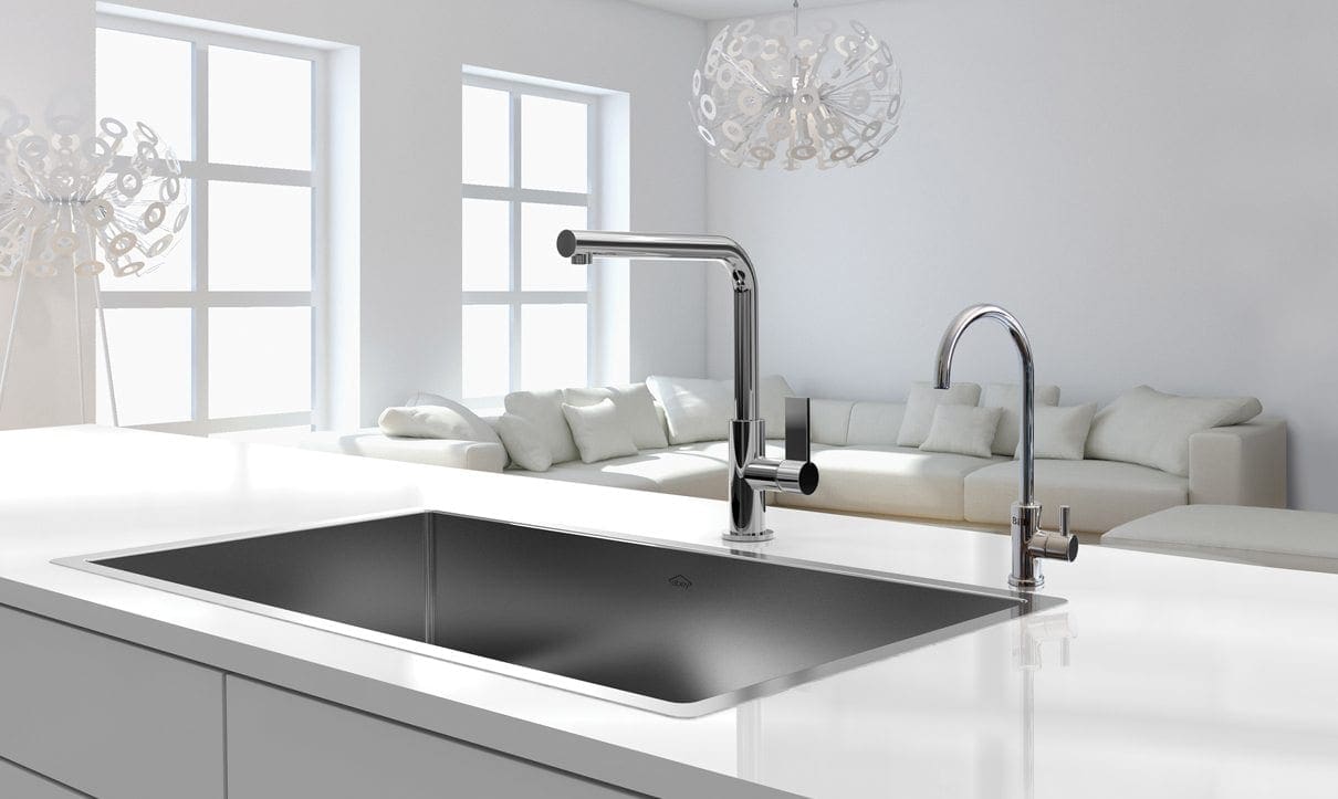 Billi slimline tap beside a kitchen sink