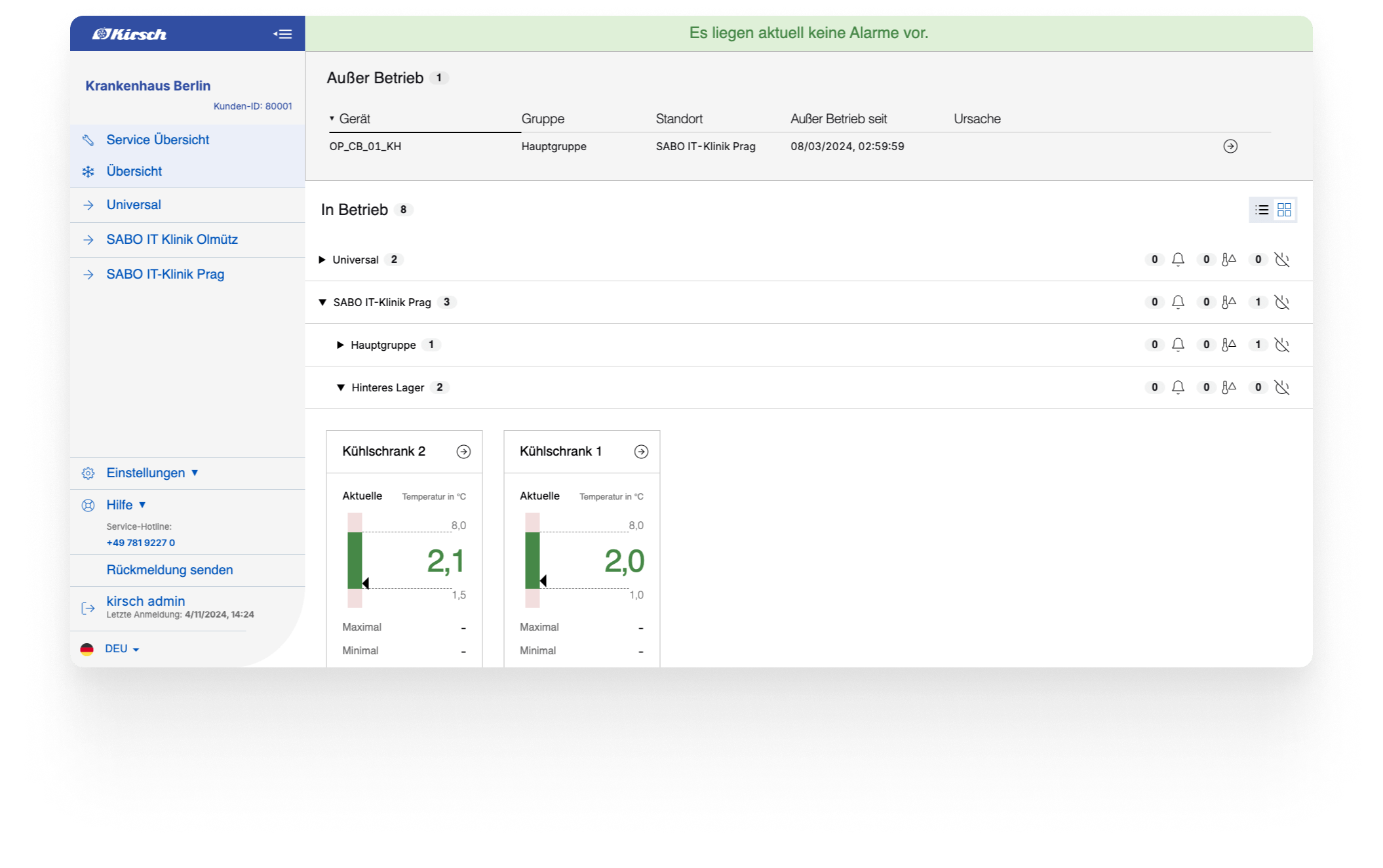 SABO Mobile IT - IoT-Plattform zur Überwachung und Verwaltung von Kühlschränken für medizinische Zwecke