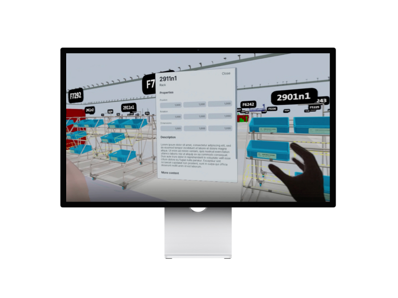 Screenshot of the 3D environment.