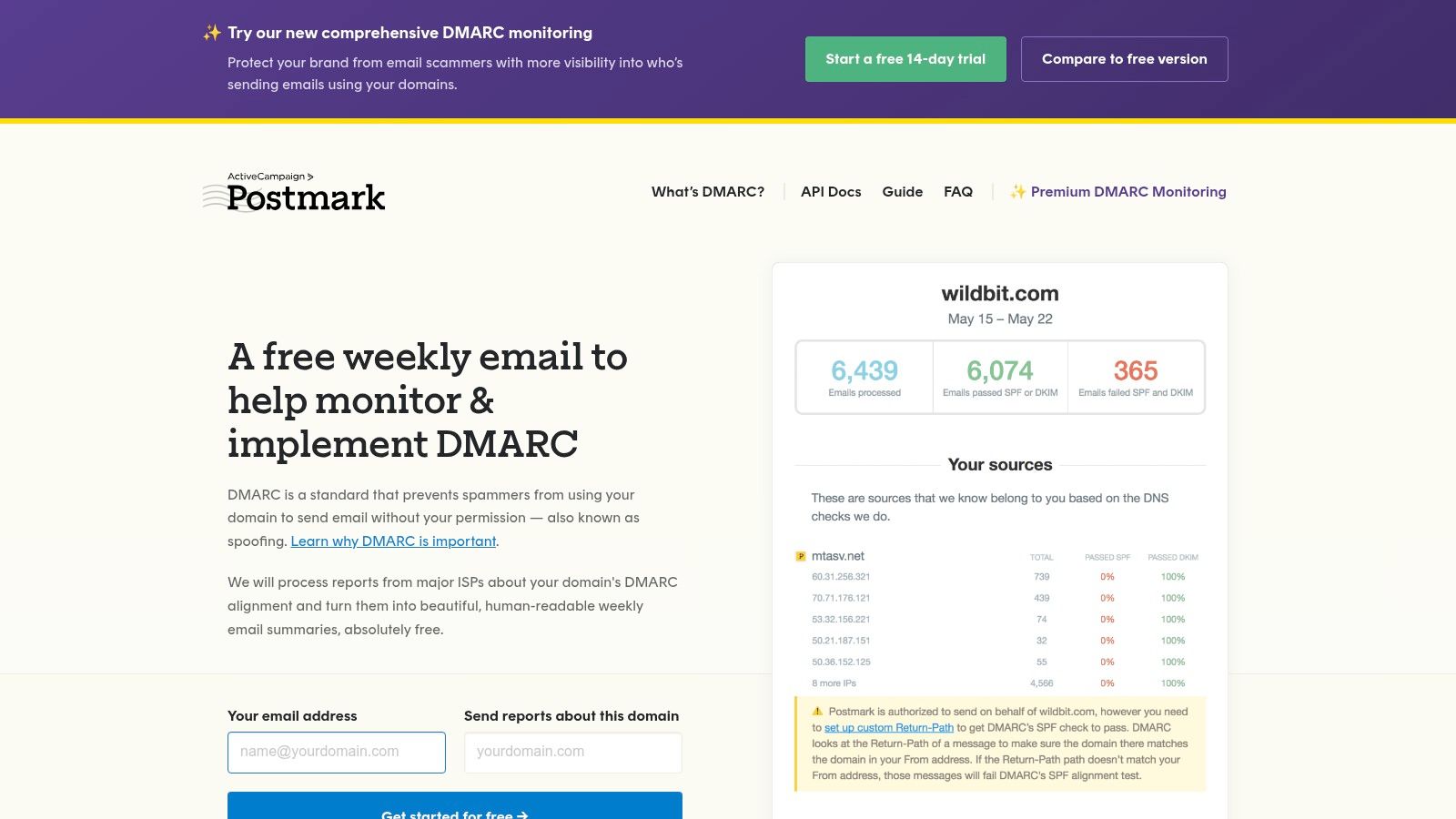 Postmark DMARC Digests