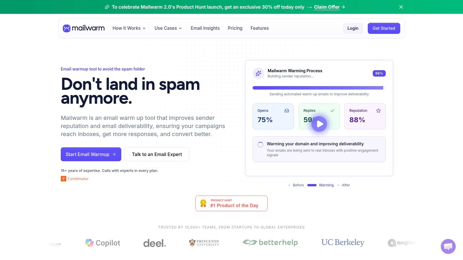 Screenshot from https://mailwarm.com