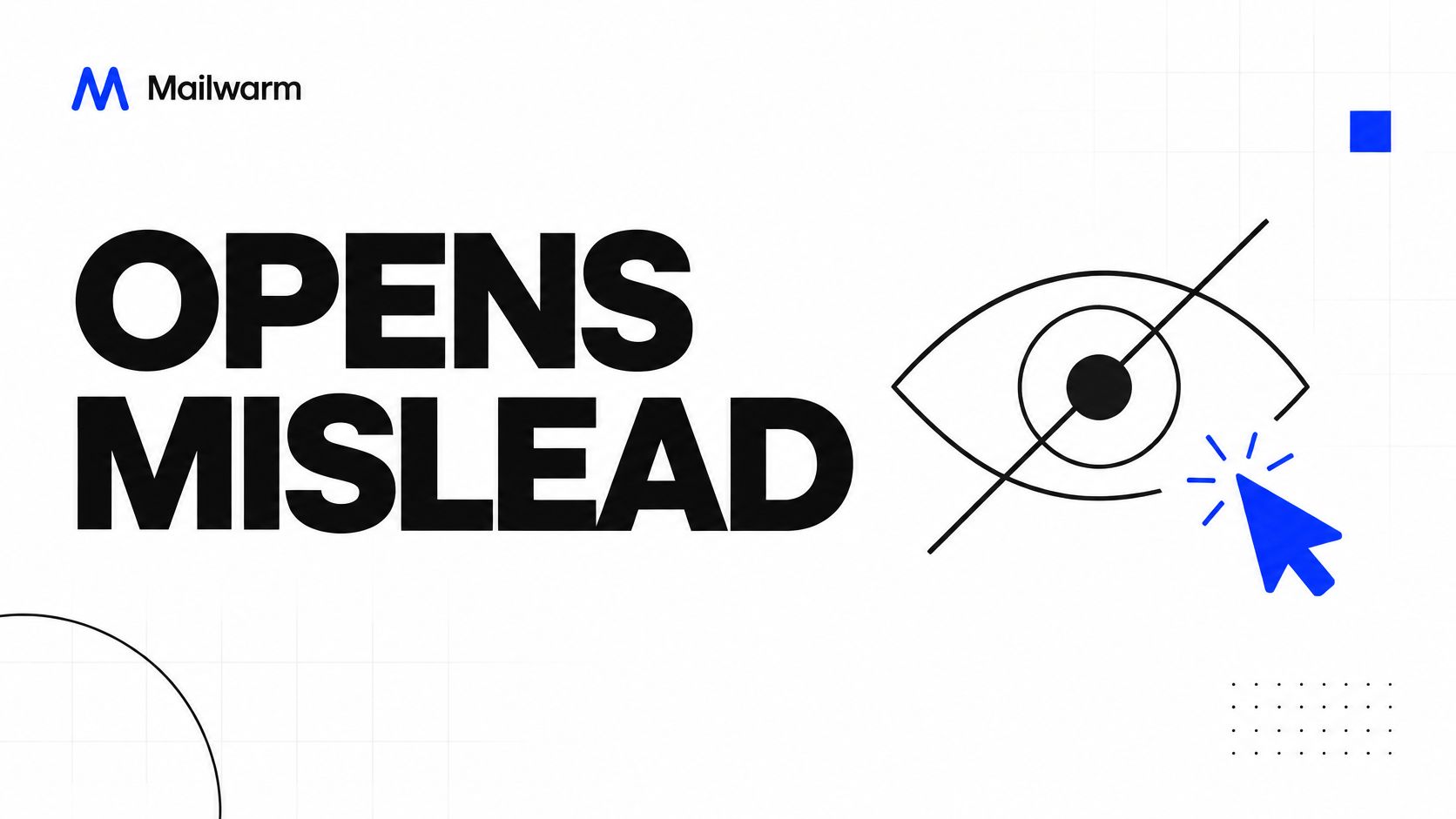A graphic design featuring the text Opens Mislead, an eye icon, and a mouse cursor pointer.