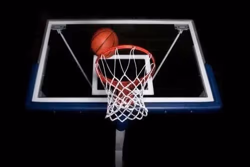 in ground or portable basketball hoop