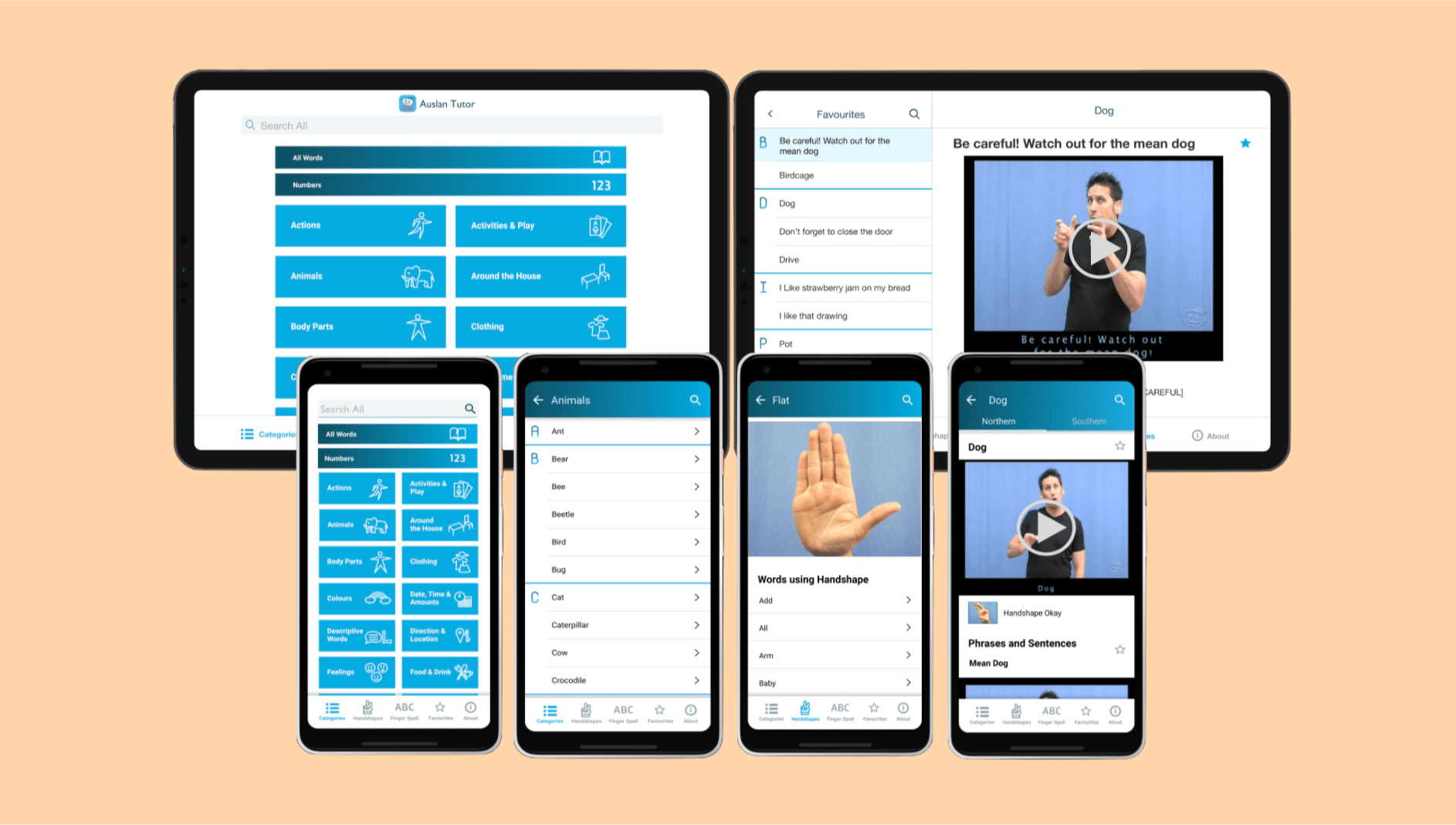 A display of some UI screens in the project