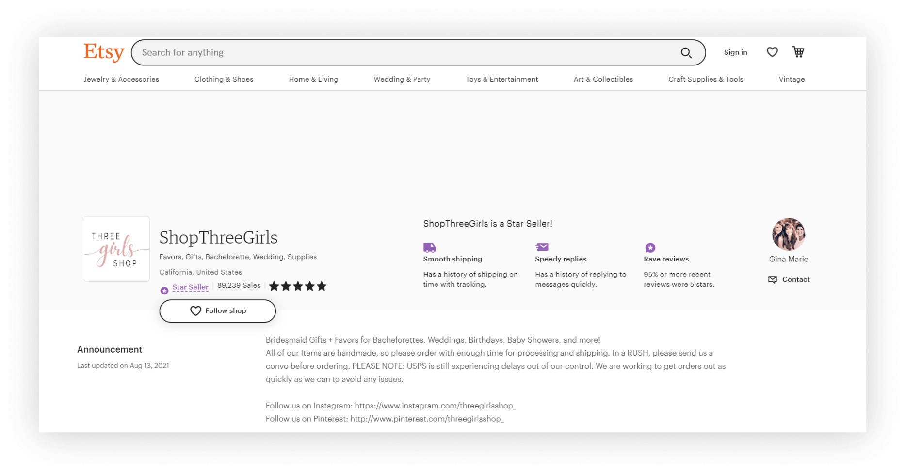 Three Girls Shop