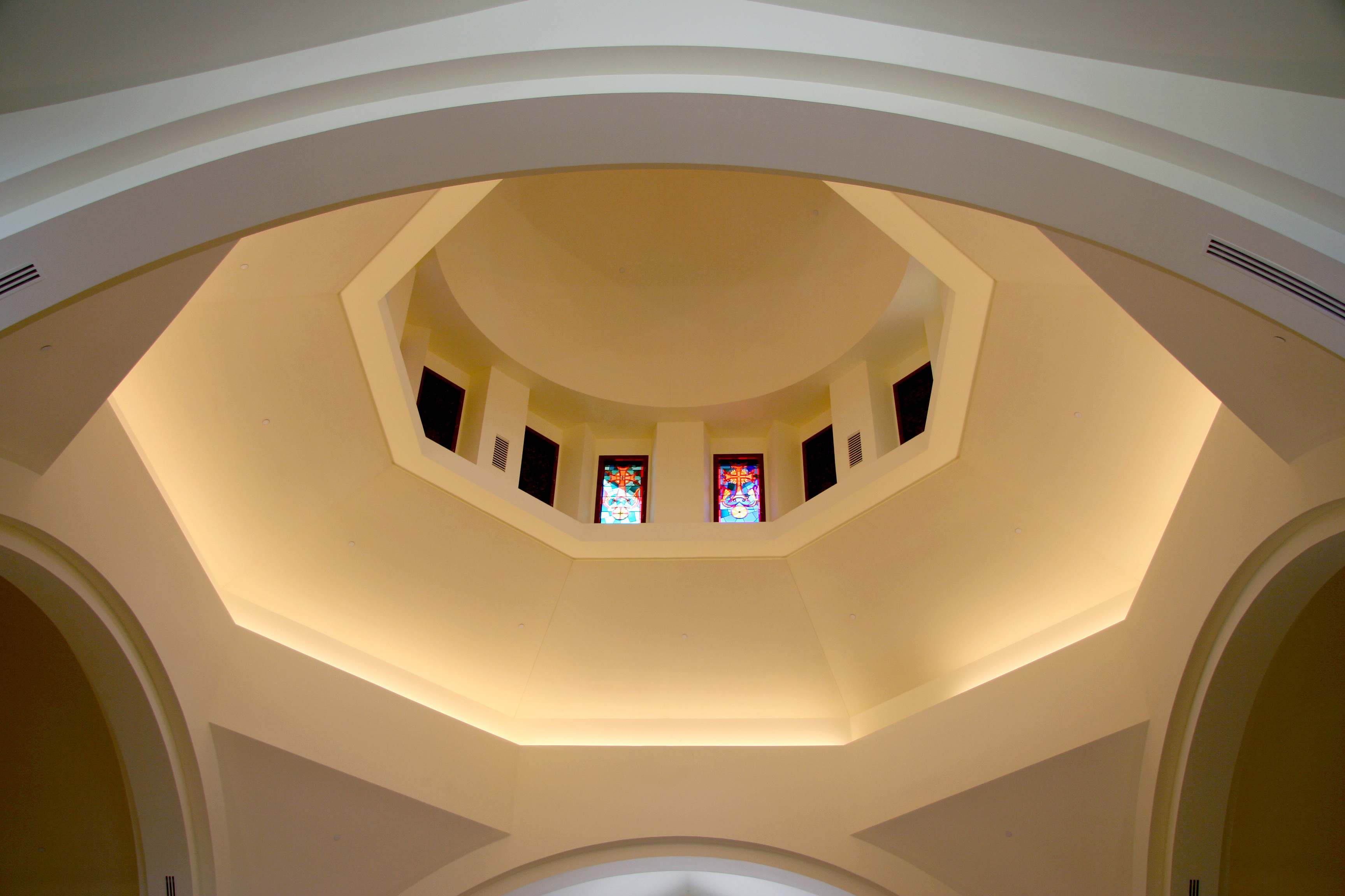 Armenian Diocese Church: Acoustical plaster on a church dome in Burbank, California