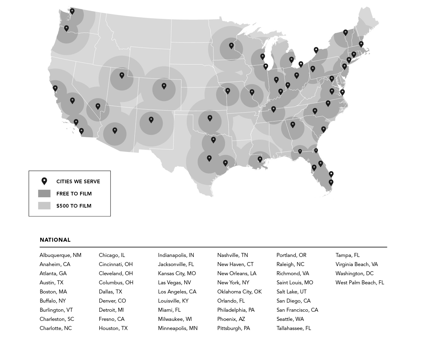 US Production Map
