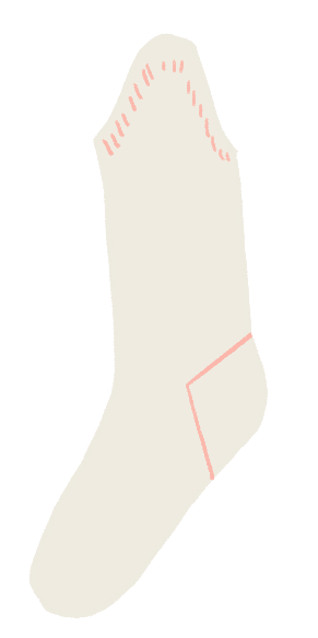 A sock hangs from the clothesline