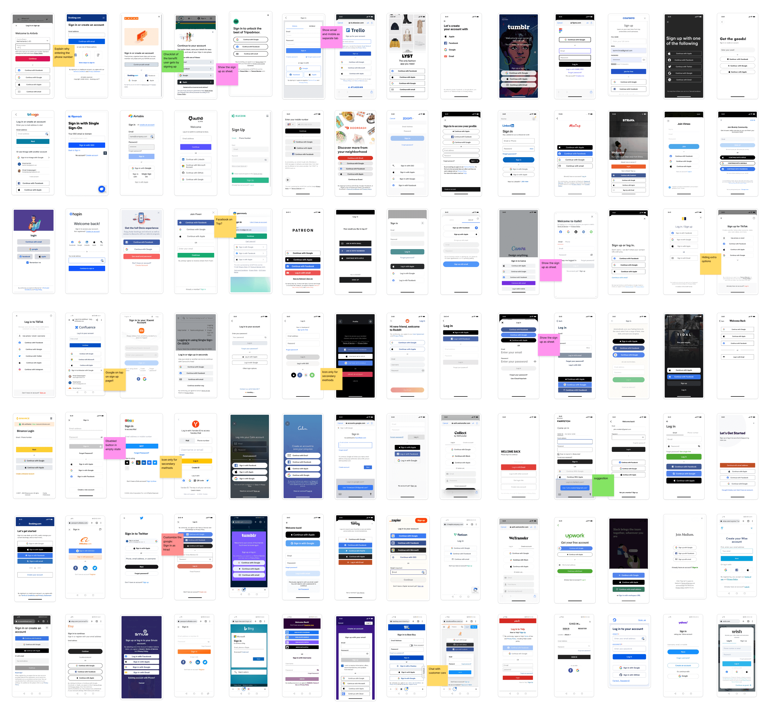 Sign up benchmark