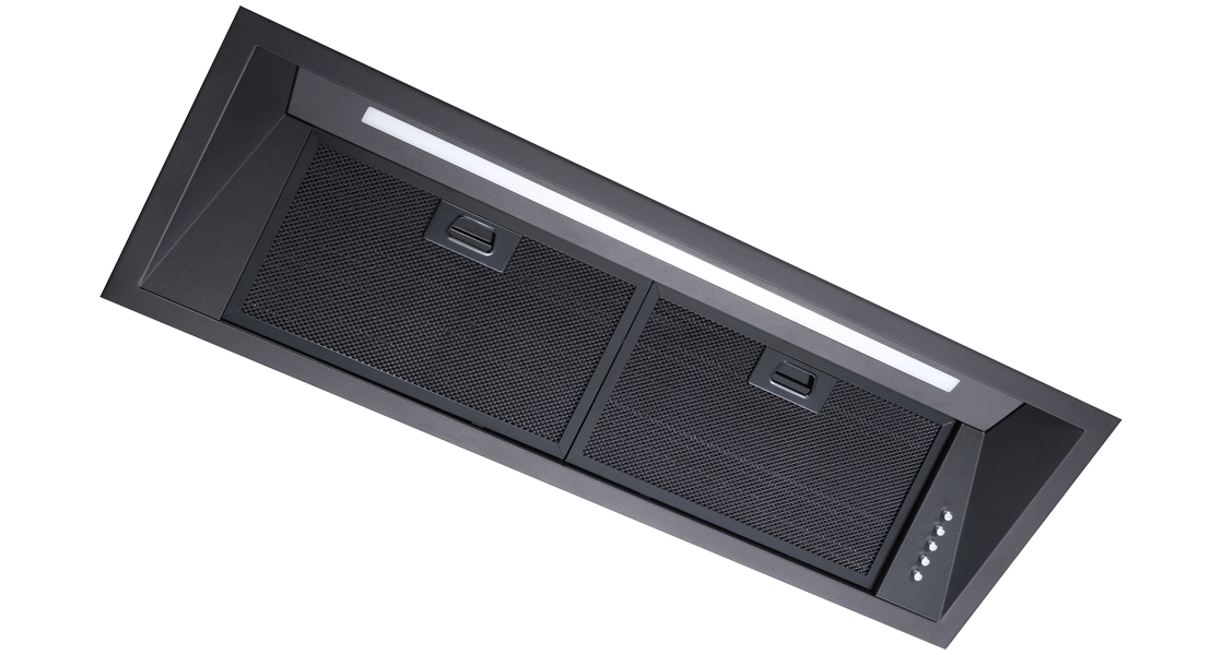 Black Undermount Rangehood 900mm (Non-Silent)