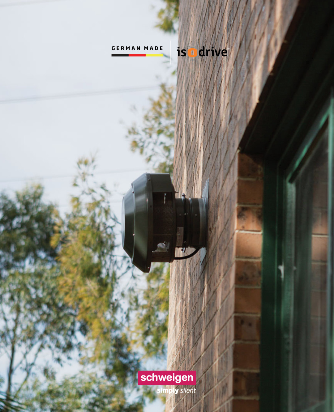 Installation that fits your home – not the other way around. 👌

Choose roof, wall or inline to position the German-made Isodrive® motor whe