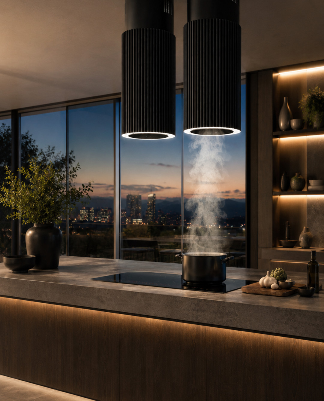 ✨ Double the impact. Double the design.

The Schweigen Design Helios Island Rangehood transforms kitchen ventilation into a true architectur