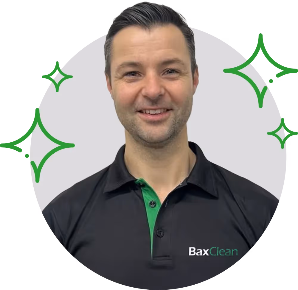 A photo of Simon, founder of Bax Clean