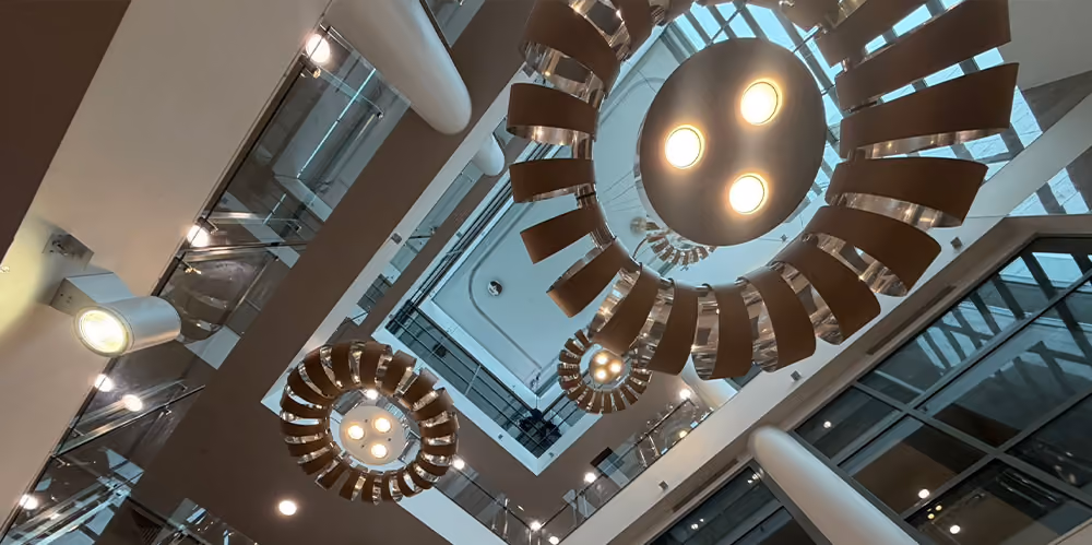 Clean and well-maintained atrium inside an aged care facility following professional interior cleaning services.