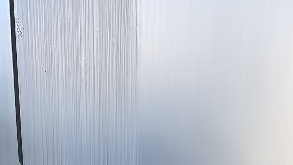 Cleaning solution applied to commercial glass during window cleaning