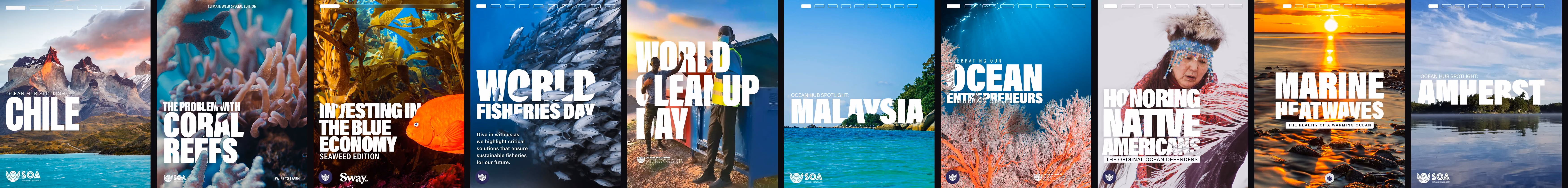 Template system posts from 2021: hub spotlights, Climate Week, Investing in the Blue Economy, World Fisheries Day, World Clean Up Day and more