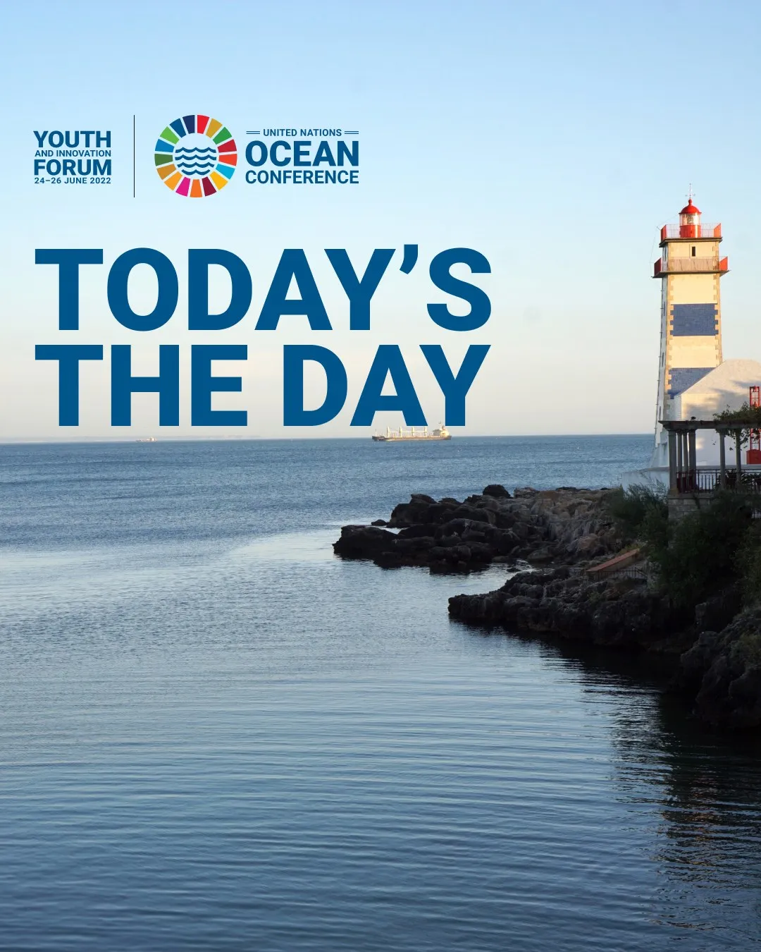 Opening day post: Today's the day, with a lighthouse on the coast