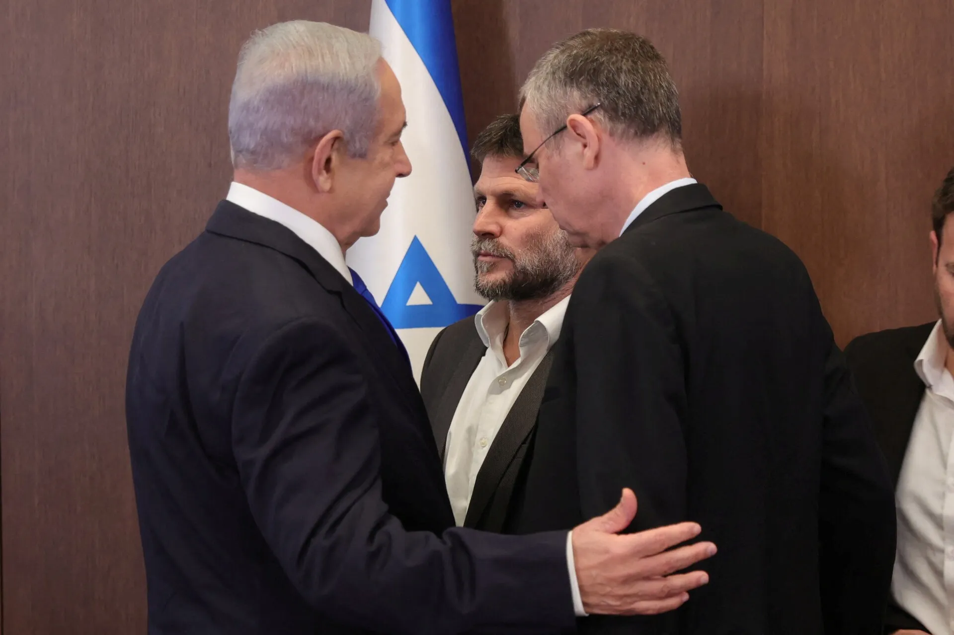 אדריכלי החקיקה לוין, סמוטריץ' ונתניהו. צילום: רויטרס