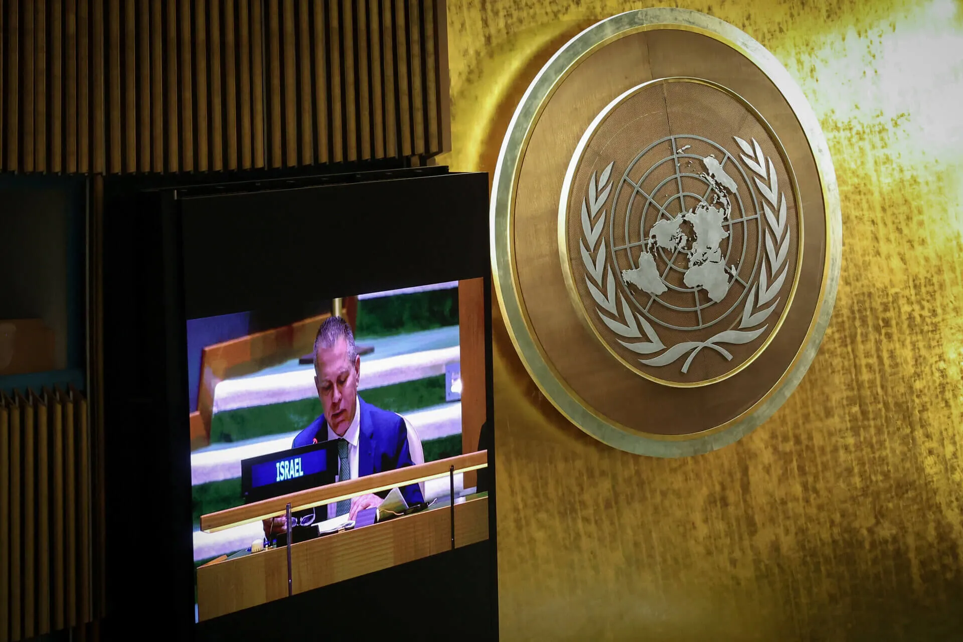 Israeli Ambassador to the UN Gilad Erdan at the General Assembly. Photo: Reuters