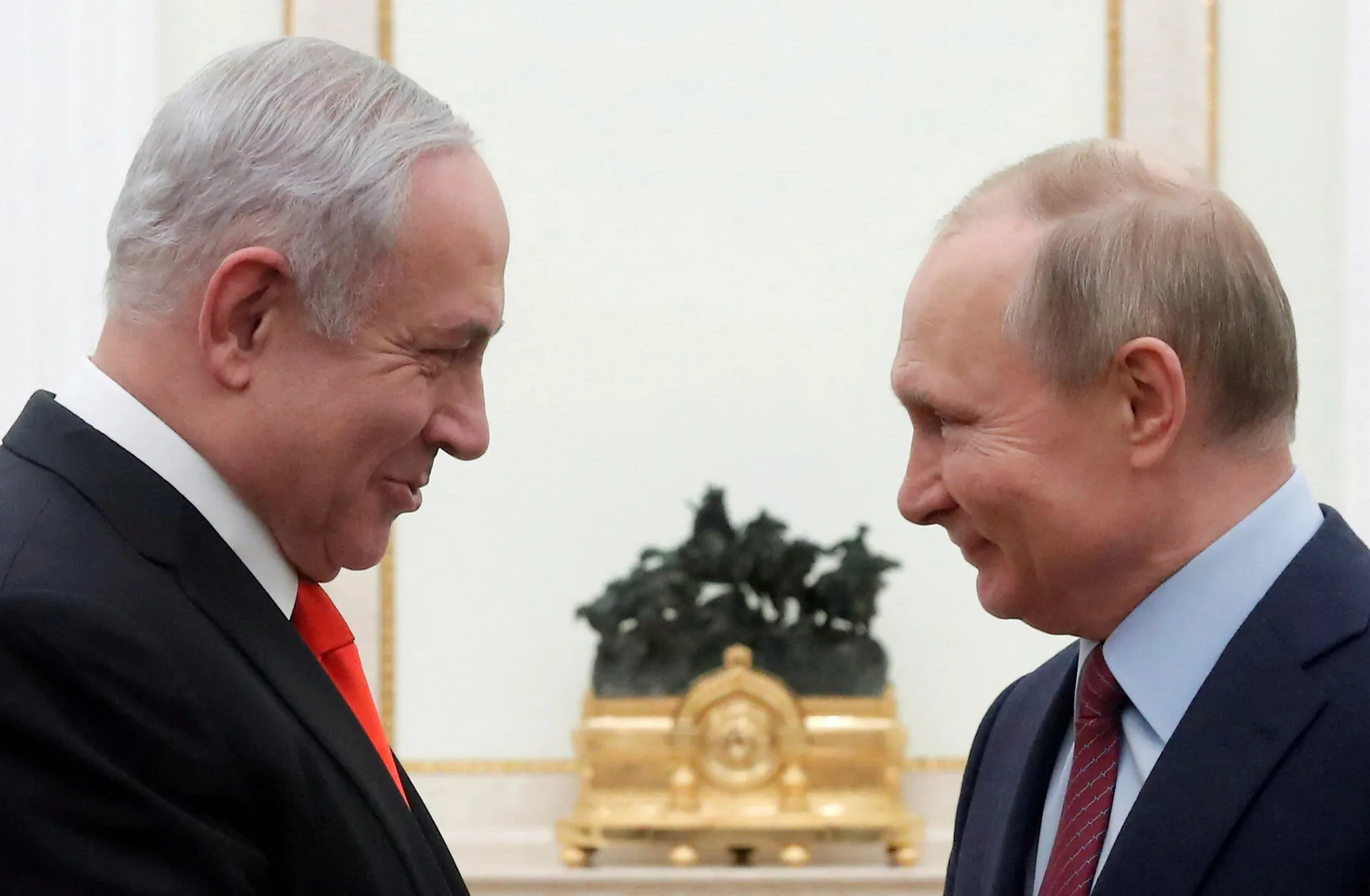 פוטין ונתניהו בקרמלין, ינואר 2020. צילום: רויטרס