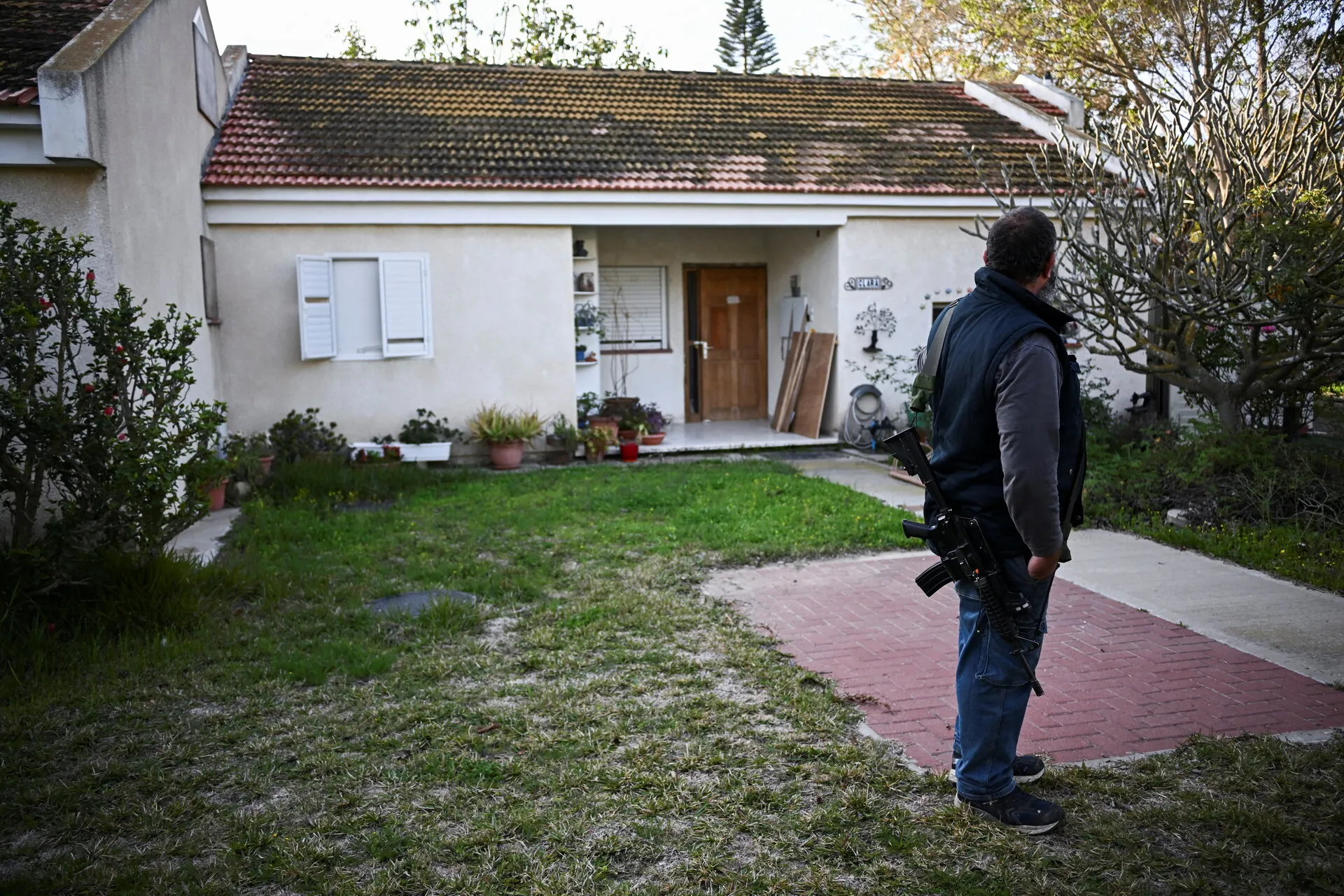 The Kibbutz Nir Yitzhak home of Fernando Marman and Luis Har, who were rescued from Hamas captivity by the IDF in February. Photo: Reuters