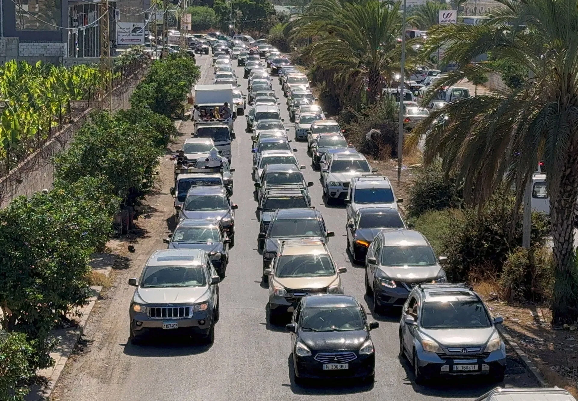 תנועה בעיר צידון, יום שלישי ה-24/9. צילום: רויטרס