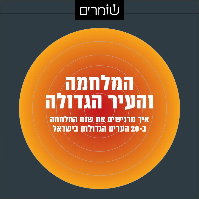 המלחמה והעיר הגדולה: דירוג הערים שבהן המלחמה הכי הורגשה השנה, ומי שפחות