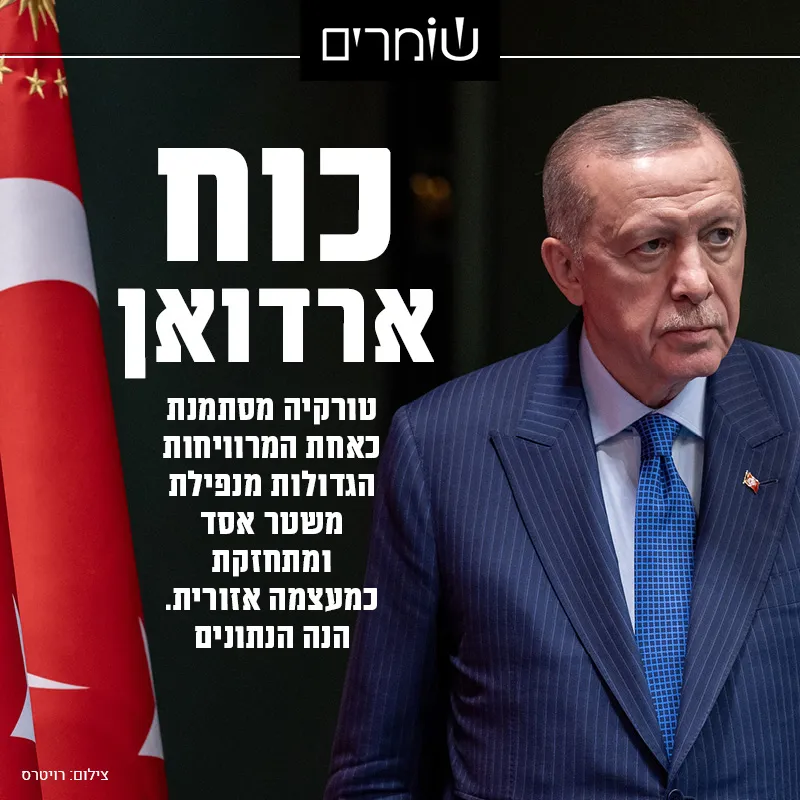 כוח ארדואן: הסוס השחור שגוזר קופון מנפילת סוריה מגיע מצפון